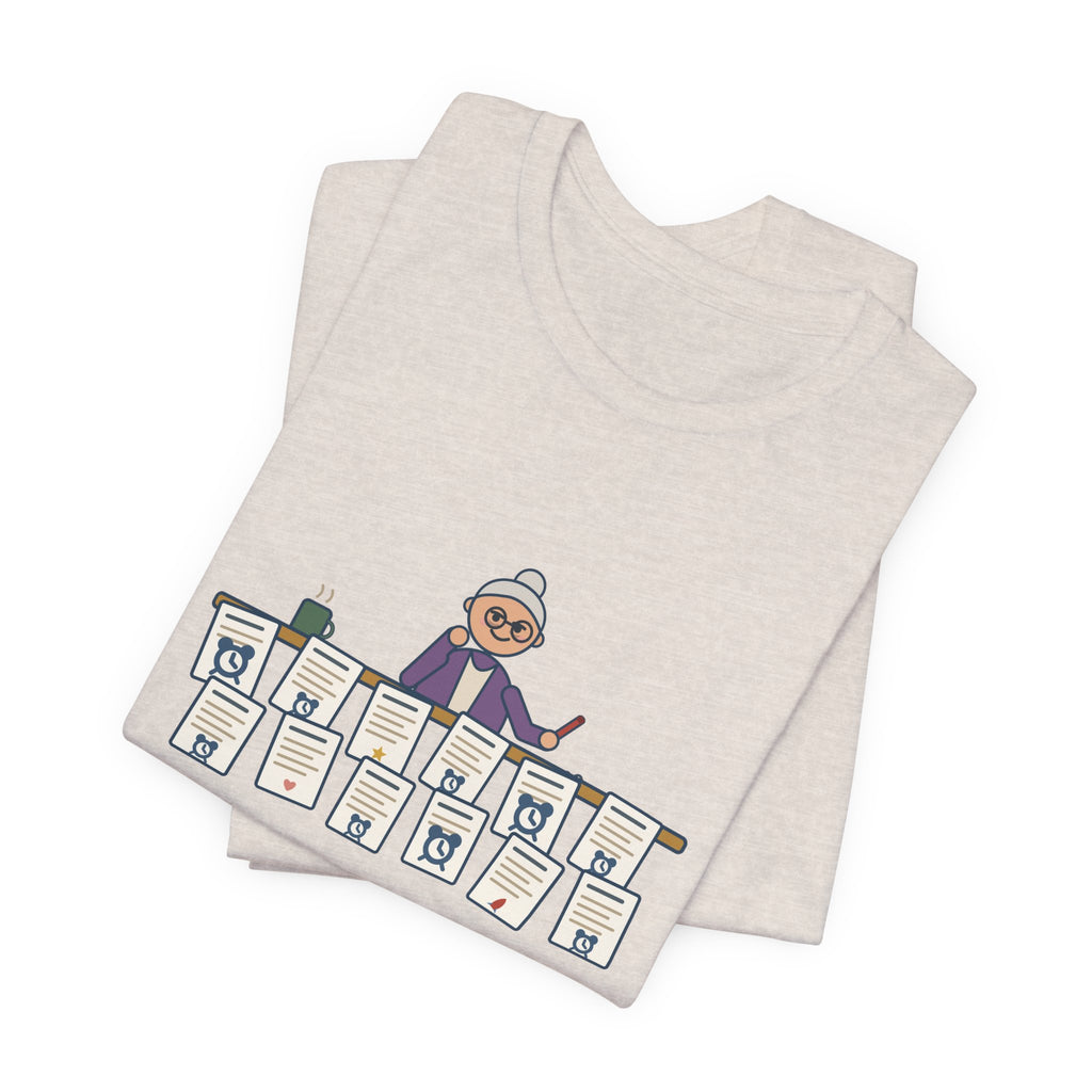 Creative Writing Teacher T-Shirt - Twelve Stories Turned In, Nine End With Waking Up