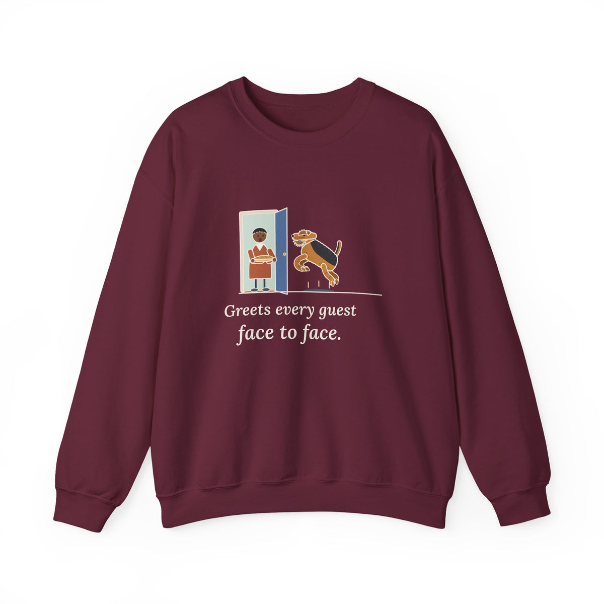 Airedale Terrier Crewneck Sweatshirt - Front Door Greeter Dog Lover Gift