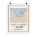 Winter Solstice Poster - Gained Two Minutes of Daylight Celebrating Wall Art