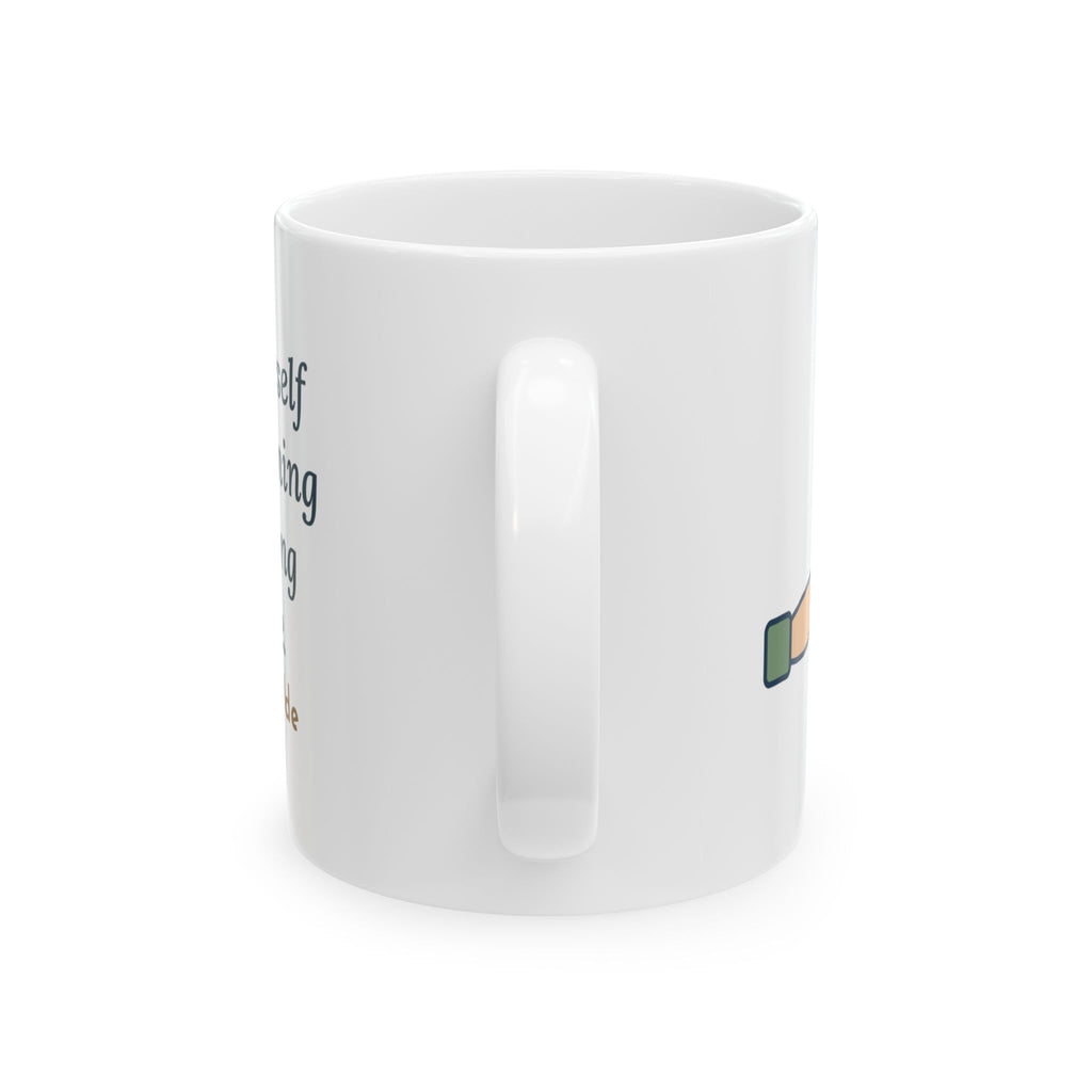 Oscar Wilde Quote Mug, To Love Oneself Is the Beginning of a Life-Long Romance, Self-Love Mirror Bouquet Coffee Mug 11oz