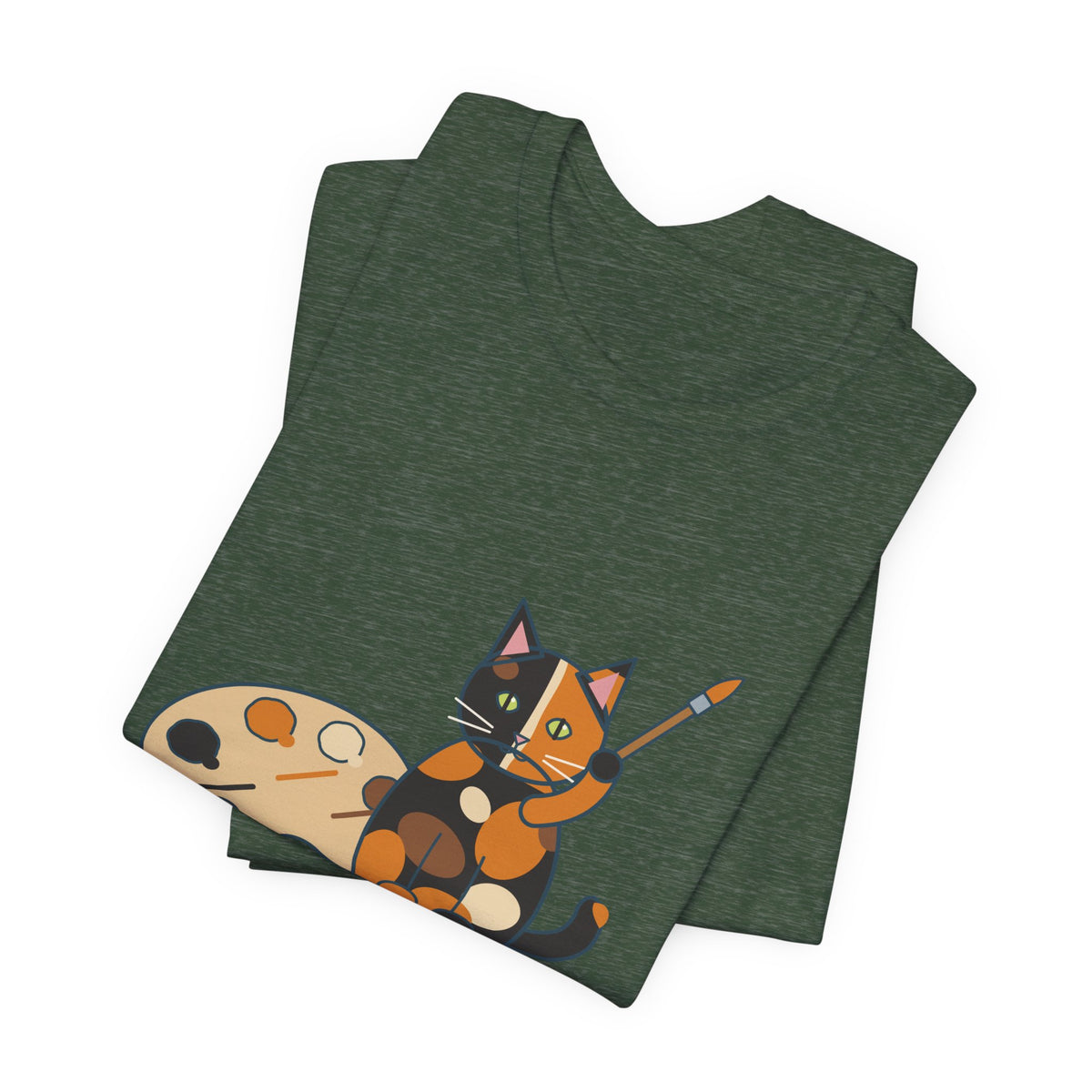 Tortoiseshell Cat T-Shirt - Made From Leftover Cat Colors Tortie Cat Tee