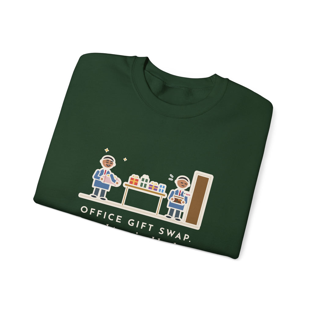 Office Gift Swap Sweatshirt, Brought a Nice Blanket, Went Home with a Fruitcake from 2019, Funny Break Room Swap Crewneck