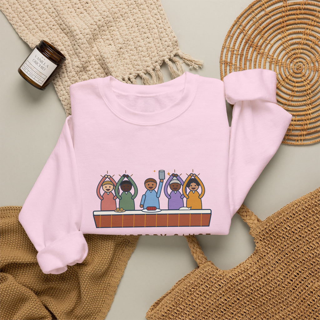 Thanksgiving Sweatshirt, Cranberry Sauce Out of the Can in One Piece, The Table Applauded, Funny Cranberry Ovation Crewneck