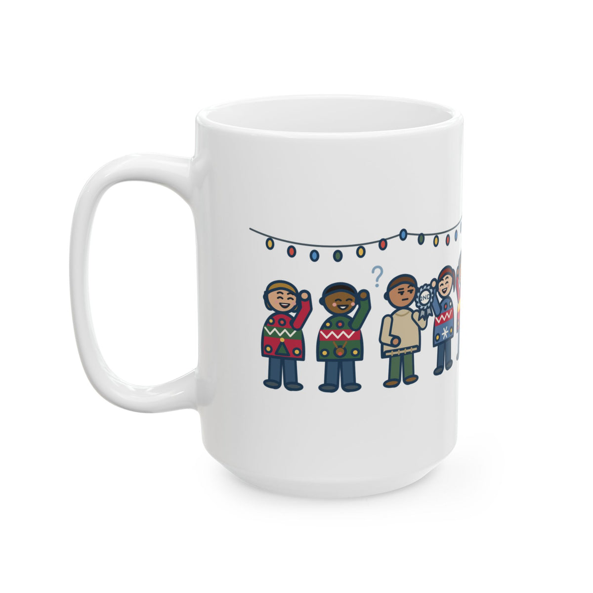 Wore My Regular Winter Sweater, Won Second Place 15oz Mug, Large Funny Holiday Sweater Party Coffee Mug