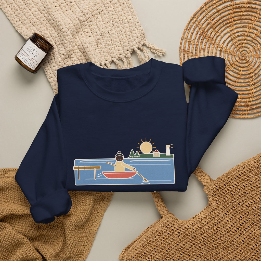 Our Doubts Are Traitors Sweatshirt, Literary Shakespeare Quote Crewneck with Dawn Rowboat