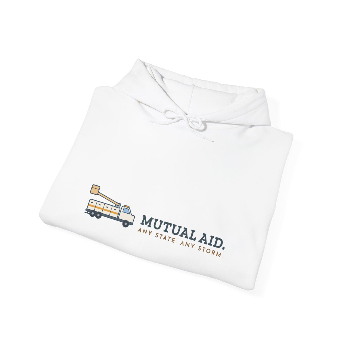 Lineworker Hoodie - Mutual Aid. Any State. Any Storm. Lineman Gift Hoodie