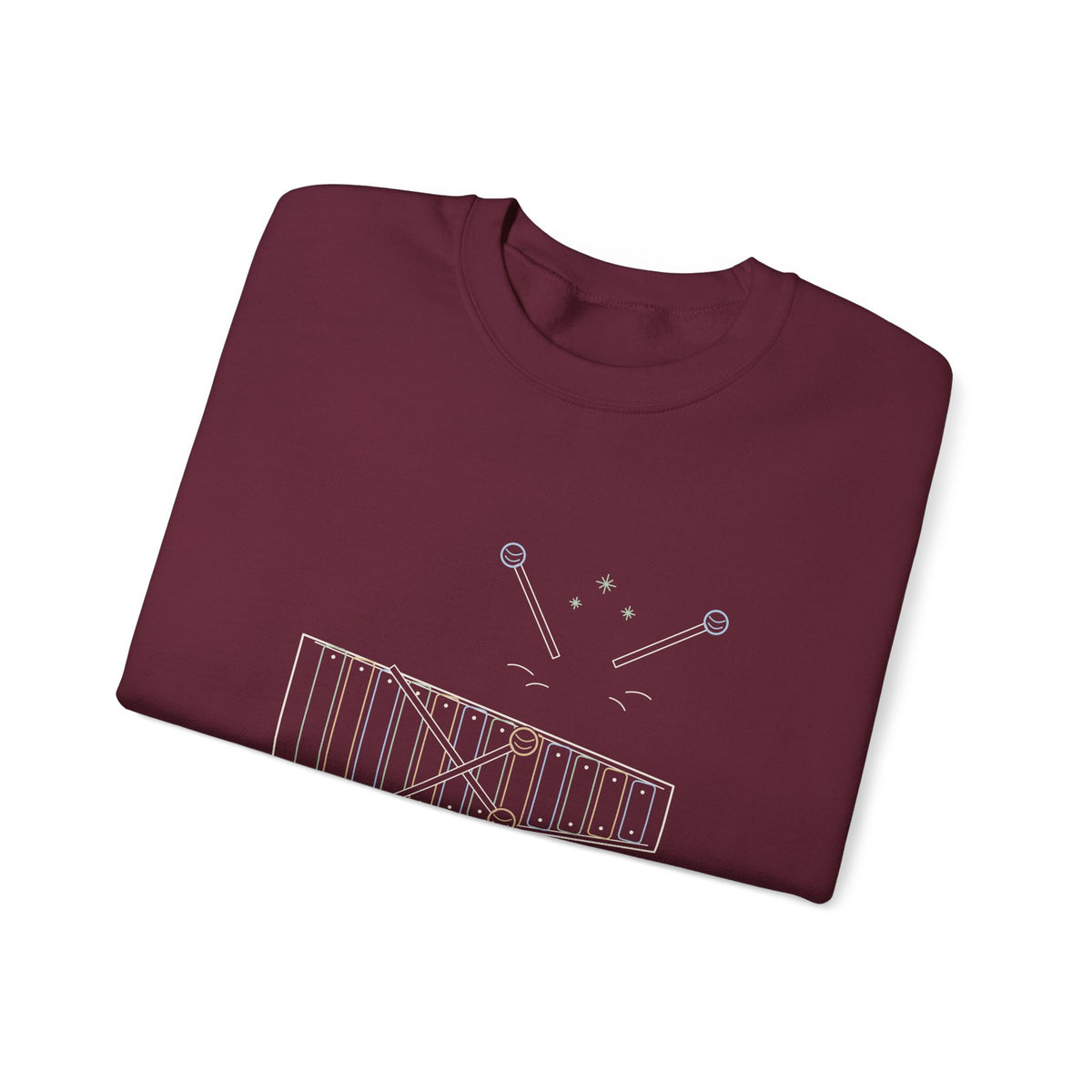 Elementary Music Teacher Crewneck Sweatshirt - Mallets Down, Eyes Up. Music Class Gift