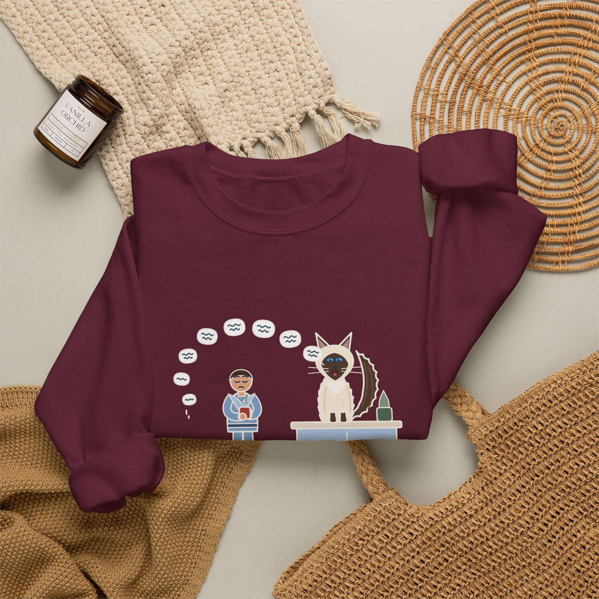 Balinese Cat Crewneck Sweatshirt - The Balinese Replied for Ten Minutes