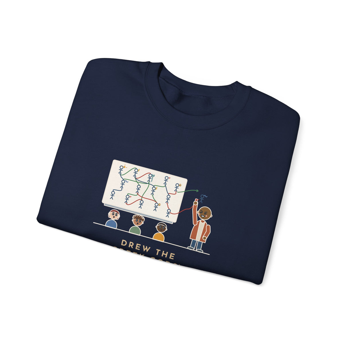 Mythology Teacher Crewneck Sweatshirt - Greek Gods Family Tree Ran Out of Whiteboard