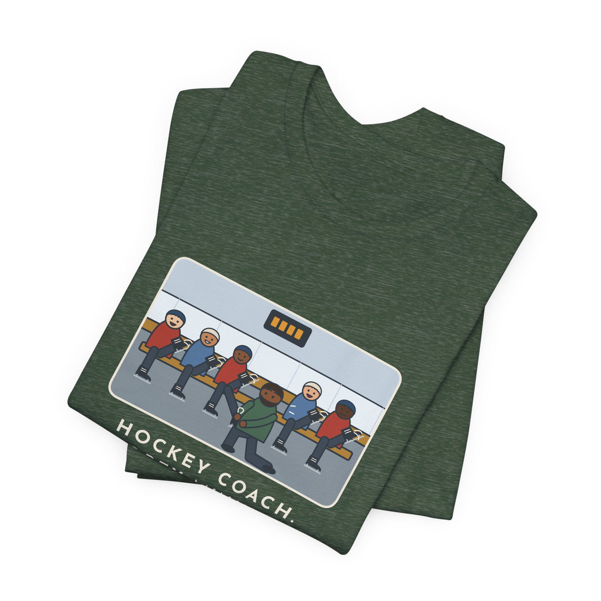 Funny Hockey Coach T-Shirt, Forty Minutes on the Rink, Thirty-Five of Them Tying Skates, Rink Bench Tee
