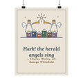 Charles Wesley Quote Poster, Hark the Herald Angels Sing, Christmas Herald Angels Wall Art