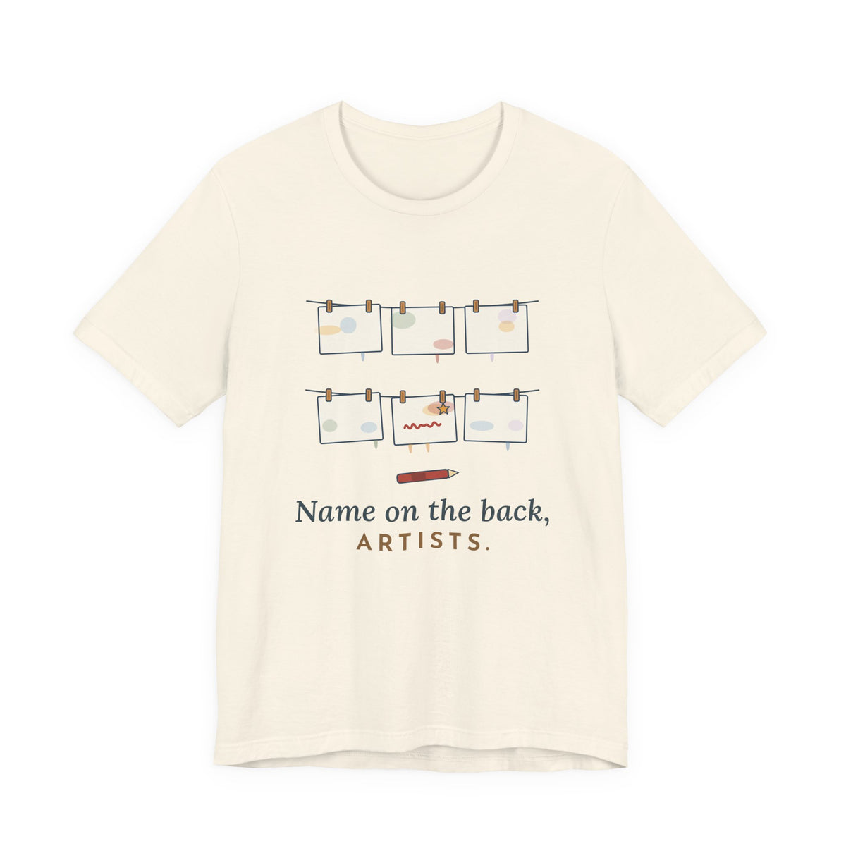 Art Teacher T-Shirt - Name on the Back, Artists. Funny Art Class Tee