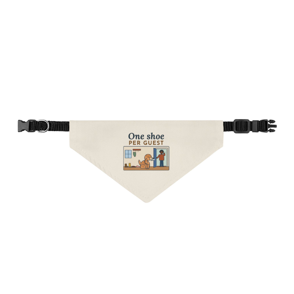 Cockapoo Bandana, One Shoe Per Guest, Clip-on Pet Bandana
