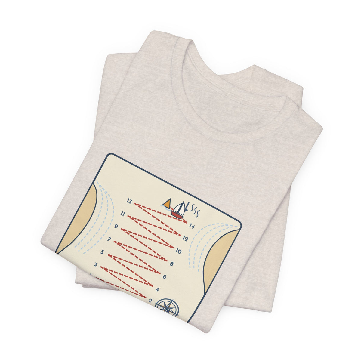 Sailing T-Shirt - Tacked Fourteen Times to Go a Mile Funny Sailor Tee