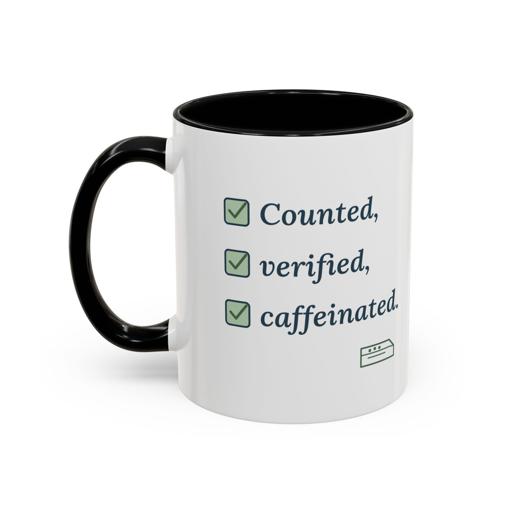Pharmacist Accent Mug - Counted, Verified, Caffeinated Pharmacy Coffee Mug Gift