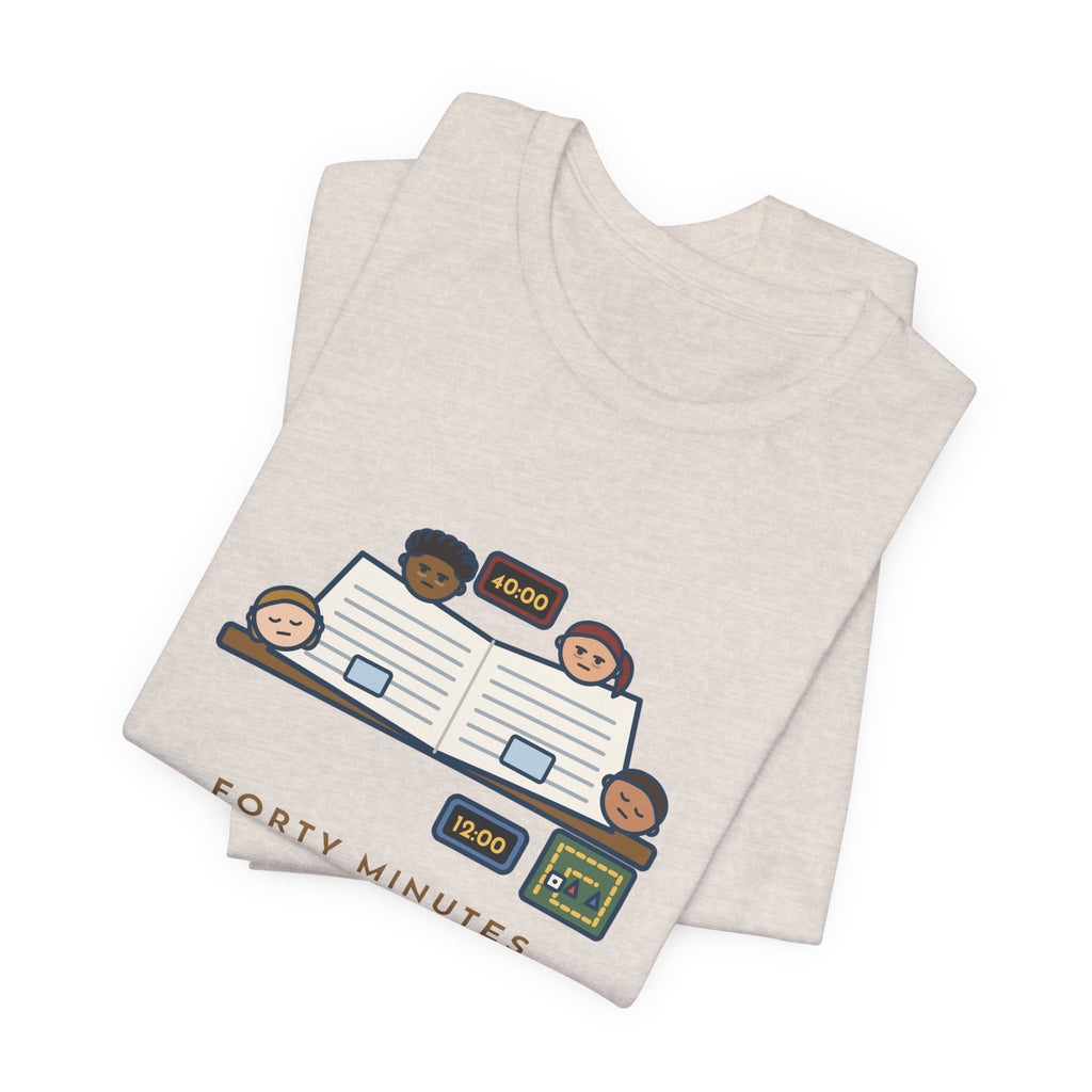 Funny Board Game T-Shirt - Forty Minutes Reading the Rules, Twelve Minutes Playing