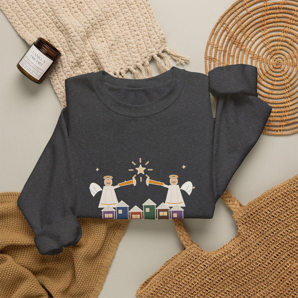 Hark the Herald Angels Sing Sweatshirt, Christmas Charles Wesley Quote Crewneck with Herald Angels