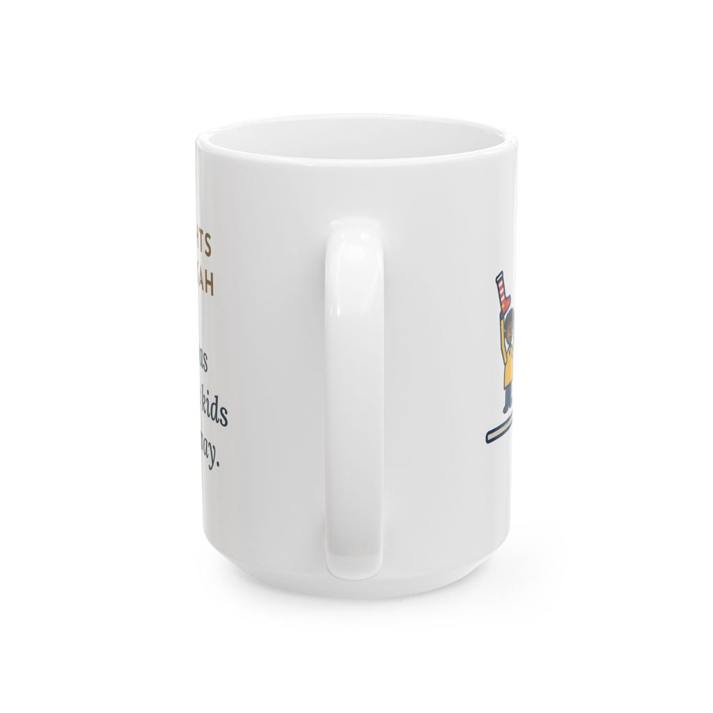 Eight Nights of Gifts, Night Six Was Socks, the Kids Cheered Anyway 15oz Mug, Large Funny Hanukkah Coffee Mug