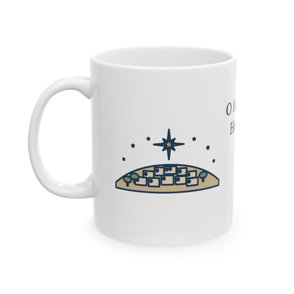 Brooks Quote Mug, O Little Town of Bethlehem, Christmas Hill Town Star Coffee Mug 11oz