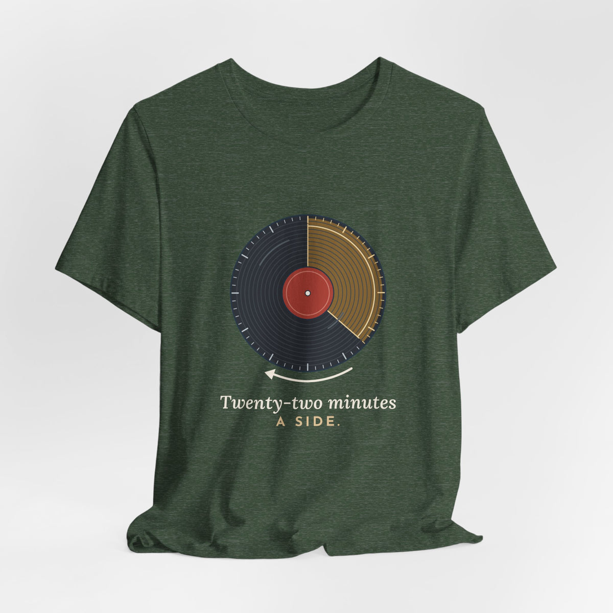 Vinyl Record T-Shirt - Twenty-Two Minutes a Side Record Collector Tee