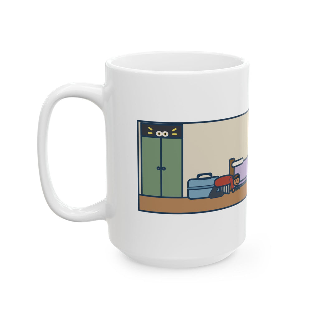 Got the Cat Carrier Out, The Cat Vanished for Three Hours 15oz Mug, Large Funny Vet Day Cat Coffee Mug
