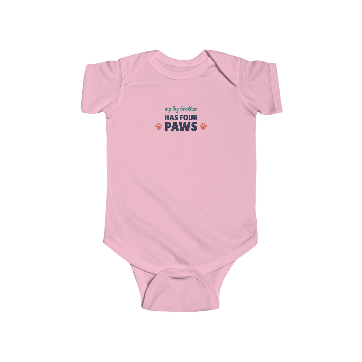 My Big Brother Has Four Paws Baby Bodysuit, Dog Lover Newborn Outfit
