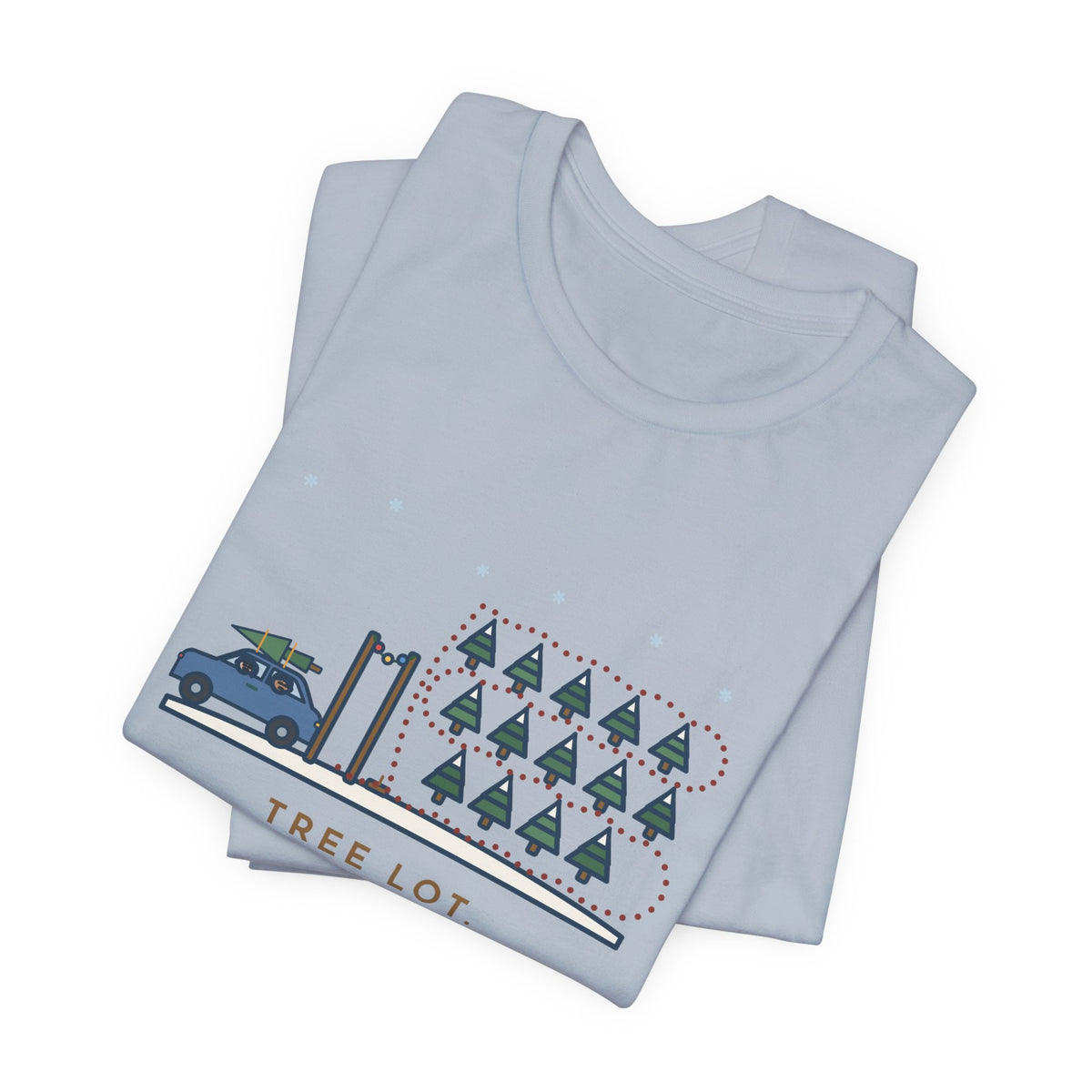 Funny Christmas Tree T-Shirt, Walked Past Forty Trees for an Hour, Bought the First One We Saw, Tree Lot Loop Tee