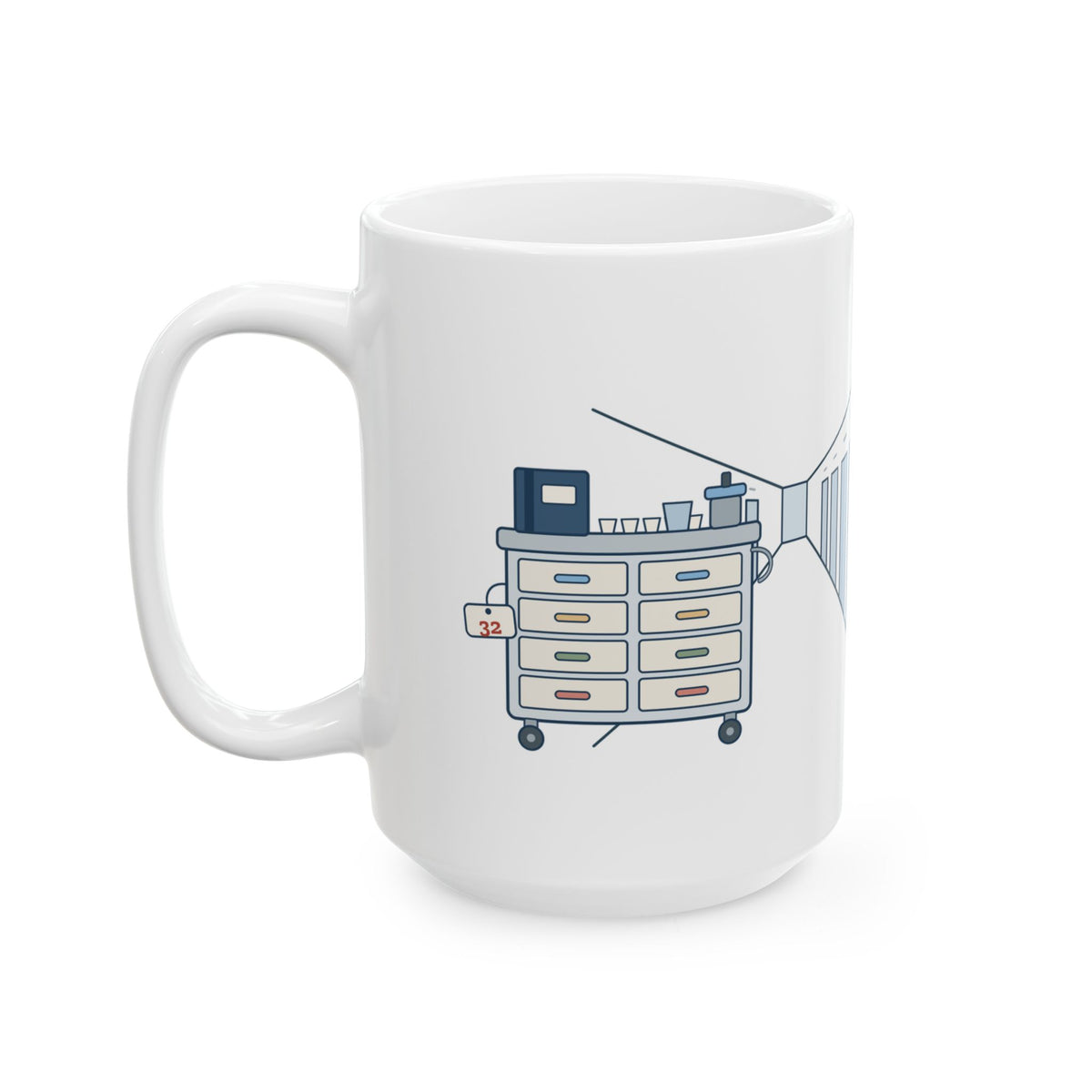 Large 15oz Licensed Practical Nurse Mug - Med Pass: 32 Residents, One Cart