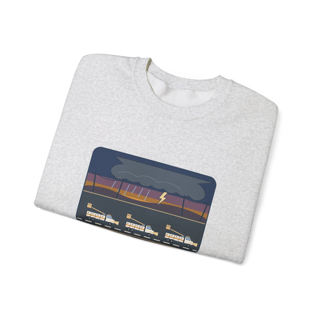 Lineworker Crewneck Sweatshirt - Mutual Aid. Any State. Any Storm. Gift
