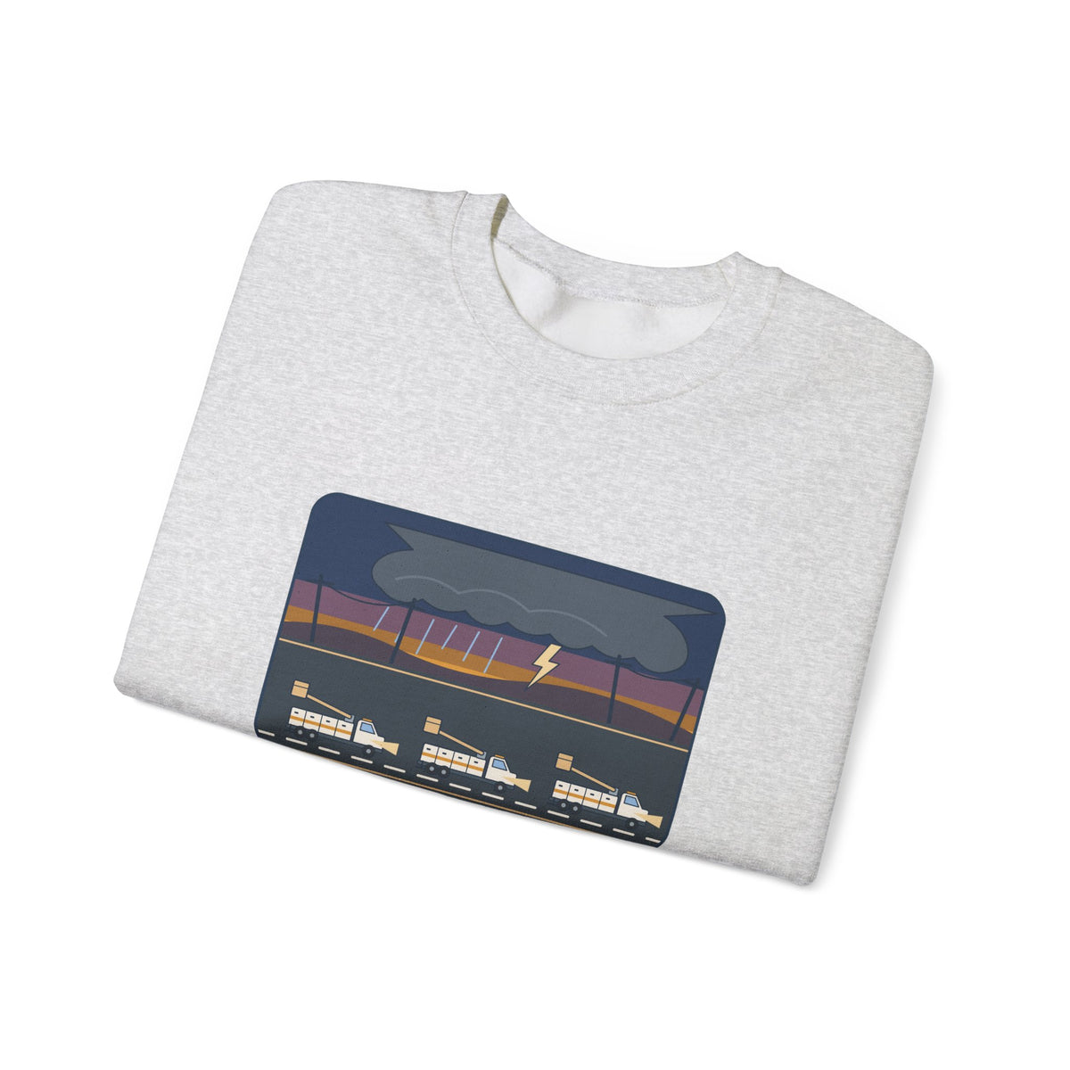 Lineworker Crewneck Sweatshirt - Mutual Aid. Any State. Any Storm. Gift