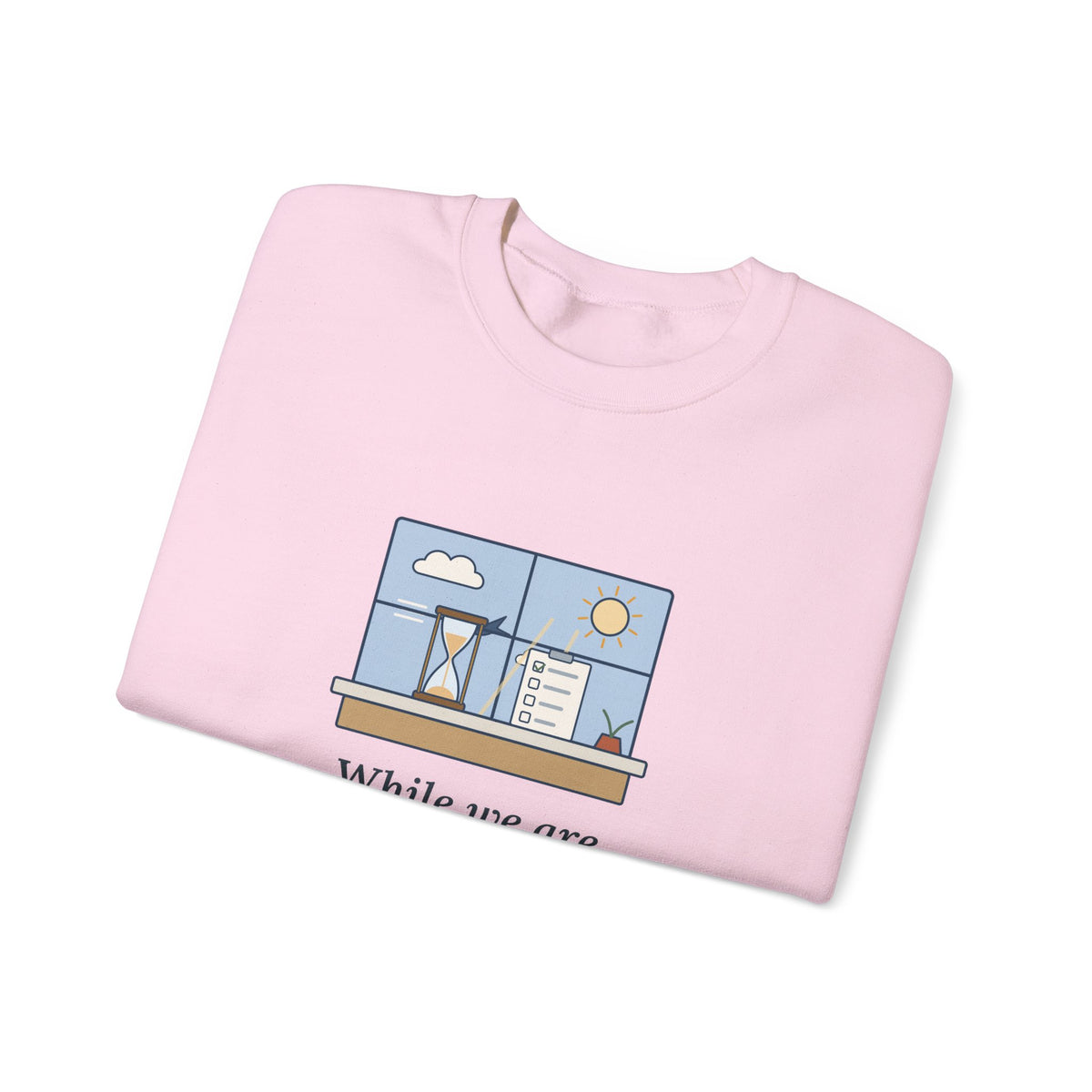 While We Are Postponing, Life Speeds By Sweatshirt, Stoic Seneca Quote Crewneck with Swift Past the Window