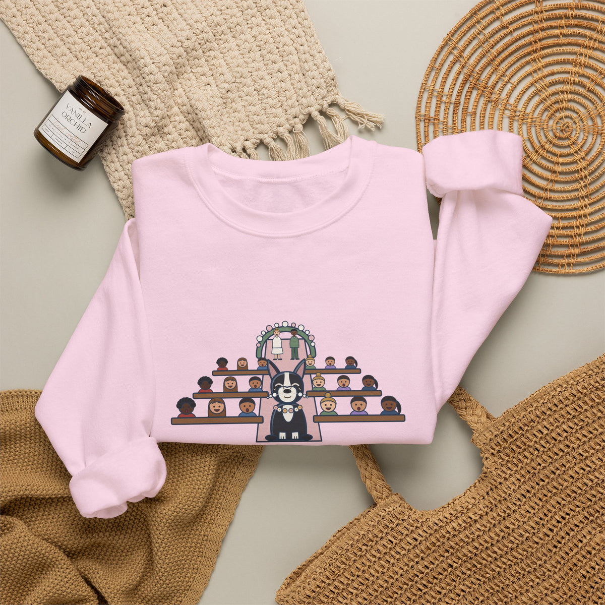 Boston Terrier Crewneck Sweatshirt - Ring Bearer Snort Heard Down the Aisle