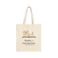 Reader, I Married Him Tote Bag, Wedding Brontë Quote Tote with Letter and Ring