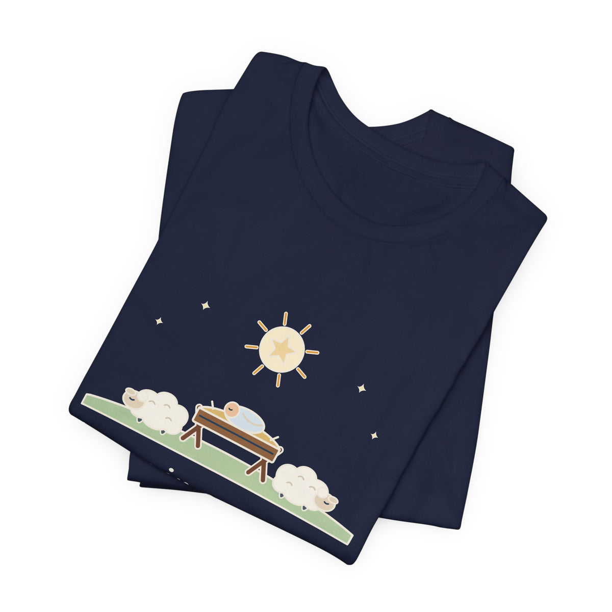 Anonymous Quote T-Shirt, Away in a Manger, Christmas Manger and Lambs Tee