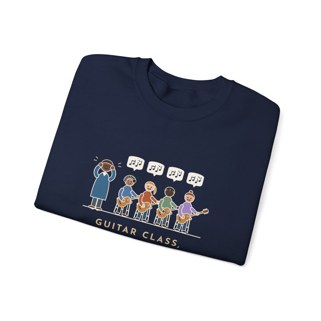 Guitar Class Teacher Crewneck Sweatshirt - Every Kid Found the Same Riff Music Teacher Gift