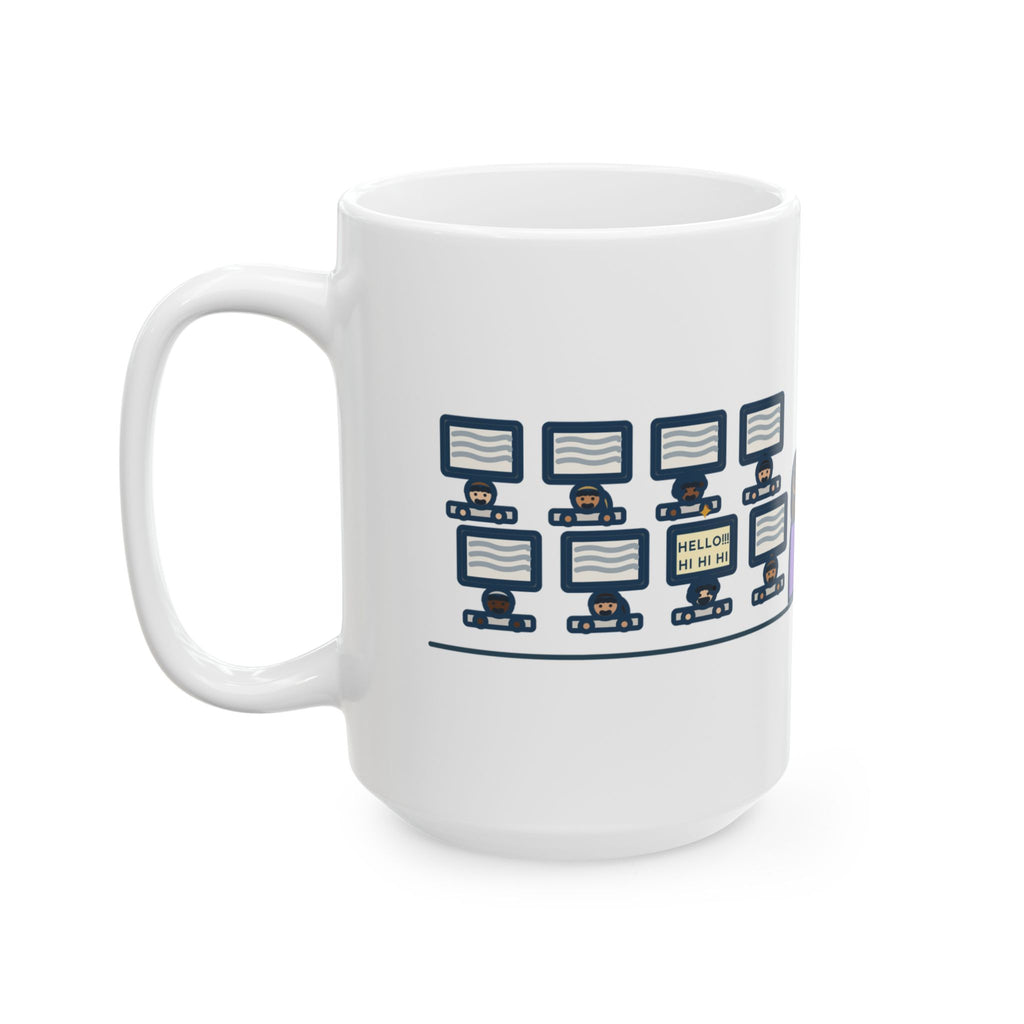 Large Keyboarding Teacher Mug 15oz - Twenty-Eight Typists, One in All Capitals