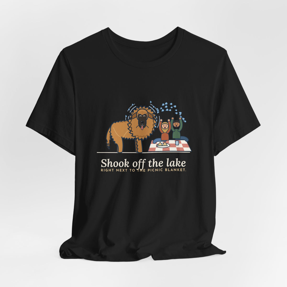 Leonberger T-Shirt - Shook Off the Lake Right Next to the Picnic Blanket