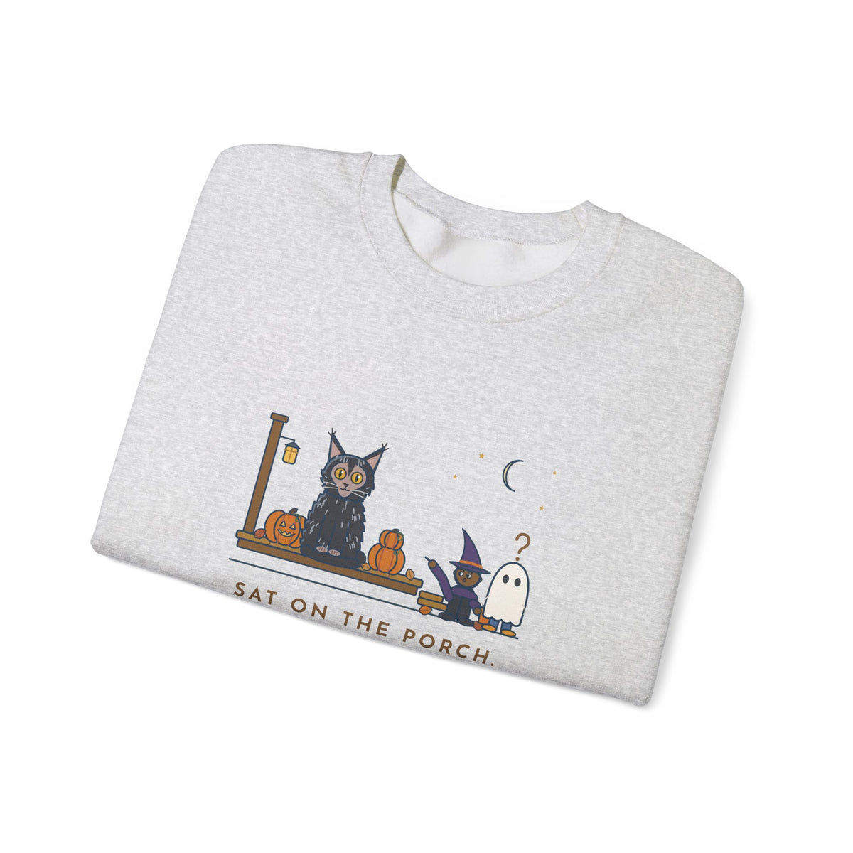 Lykoi Cat Crewneck Sweatshirt - Trick-or-Treaters Thought He Was a Decoration