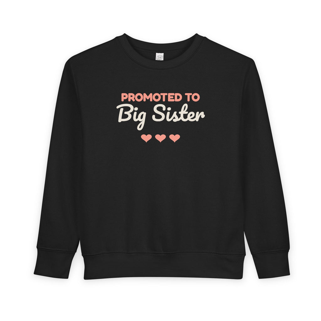 Promoted to Big Sister Toddler Sweatshirt, Pregnancy Announcement Crewneck