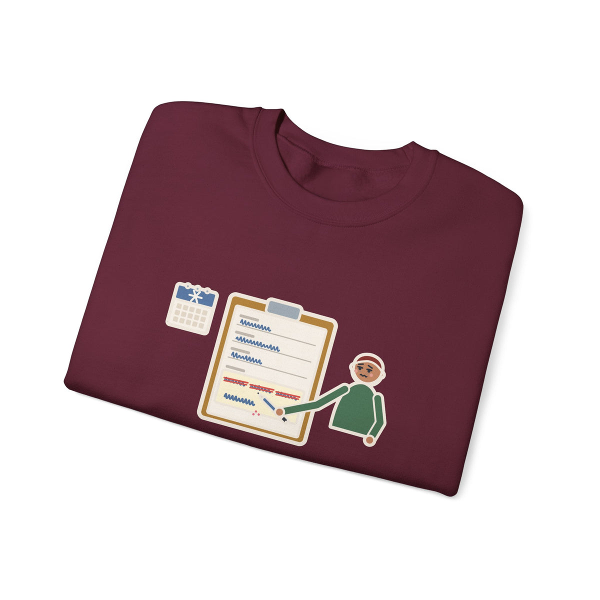 January Sweatshirt, Third Week, Still Writing Last Year on Every Form, Funny Date Field Crewneck