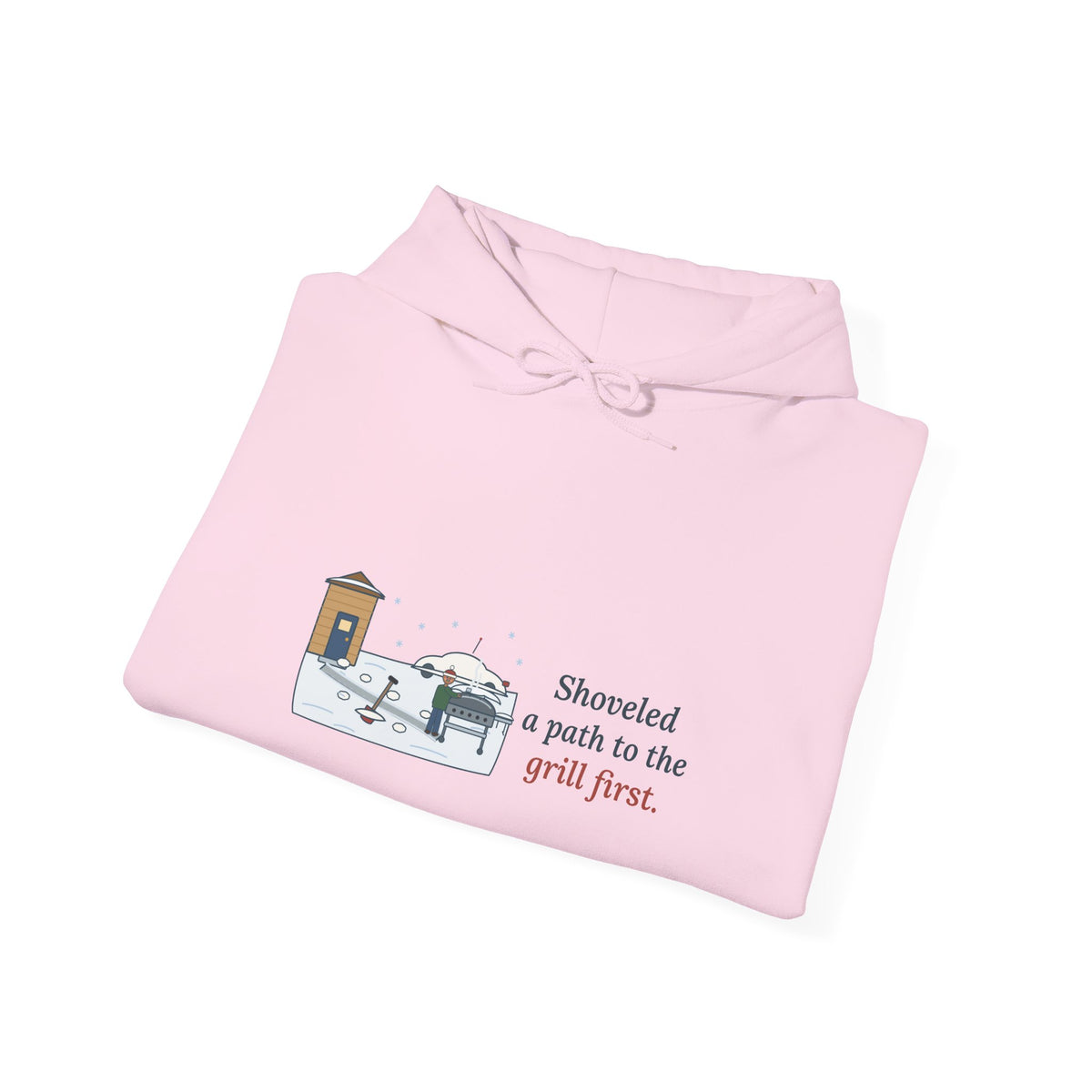Winter Grilling Hoodie - Shoveled a Path to the Grill First Grill Dad Sweatshirt