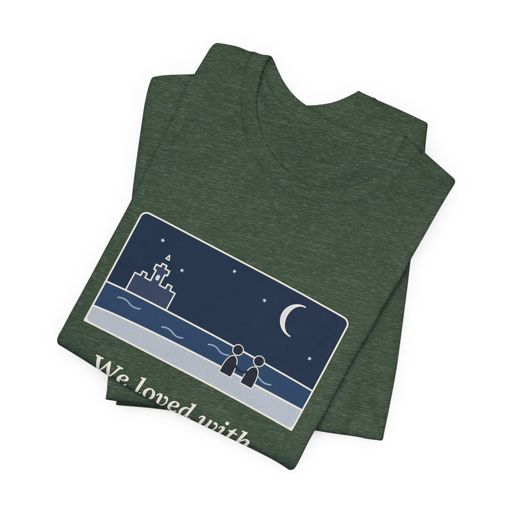 Poe Quote T-Shirt, A Love That Was More Than Love, Love Moonlit Shore Tee