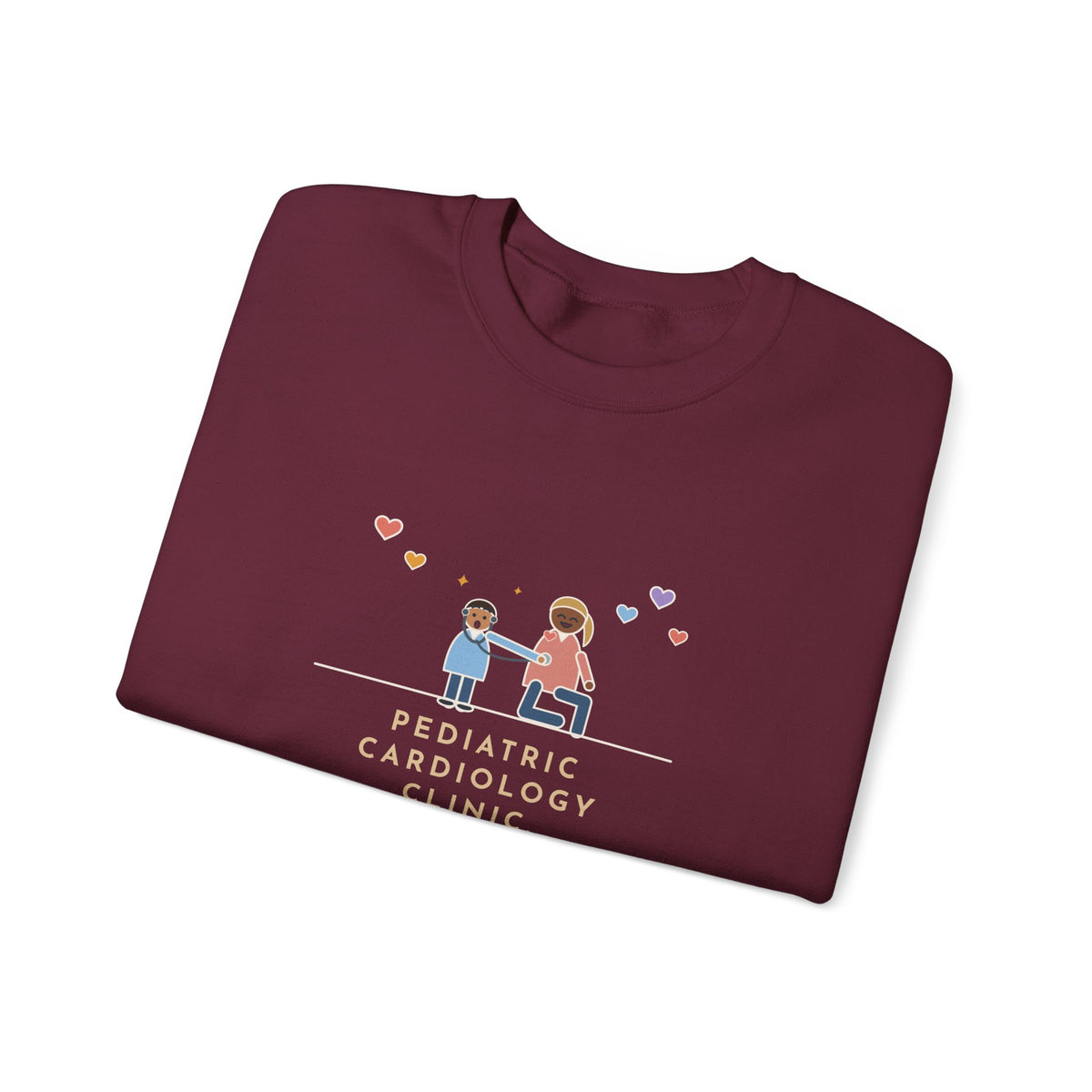 Pediatric Cardiology Nurse Sweatshirt, Let Him Listen to His Own Heart, He Asked to Hear Mine, Funny Clinic Visit Crewneck