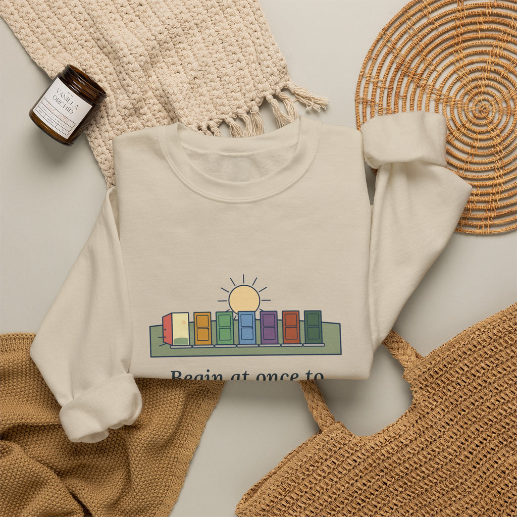 Count Each Separate Day as a Separate Life Sweatshirt, Stoic Seneca Quote Crewneck with Seven Doors