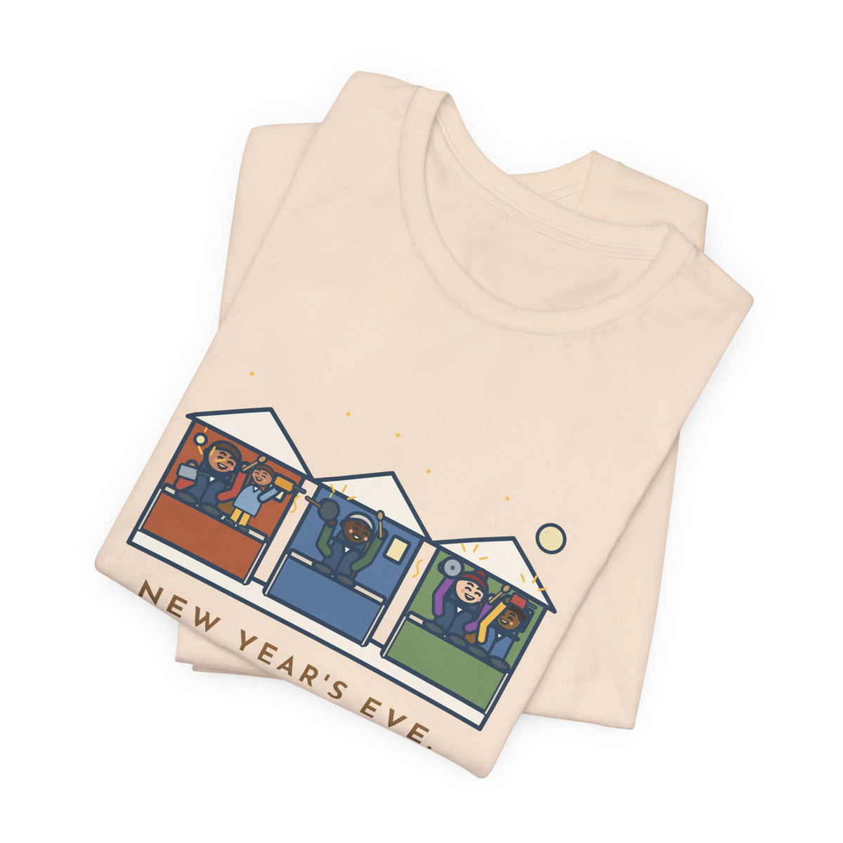 Funny New Year's Eve T-Shirt, Pots and Pans on the Porch at Midnight, the Whole Street Joined In, Porch Parade Tee