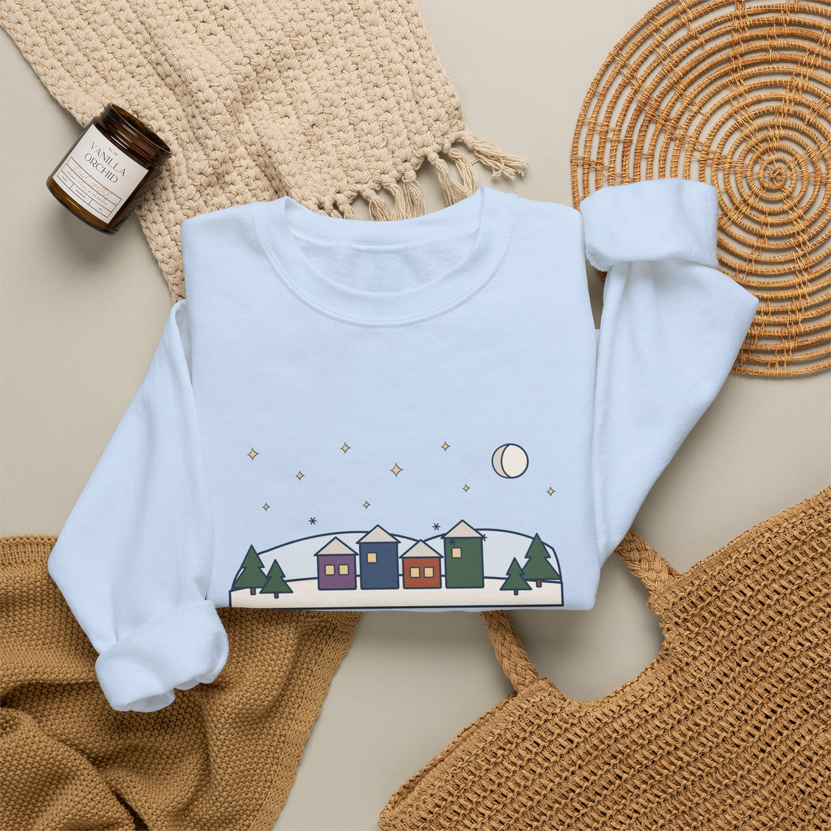 It Came Upon the Midnight Clear Sweatshirt, Christmas Sears Quote Crewneck with Clear Midnight