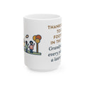 Touch Football in the Yard, Grandpa Called Every Play from a Lawn Chair 15oz Mug, Large Funny Thanksgiving Coffee Mug
