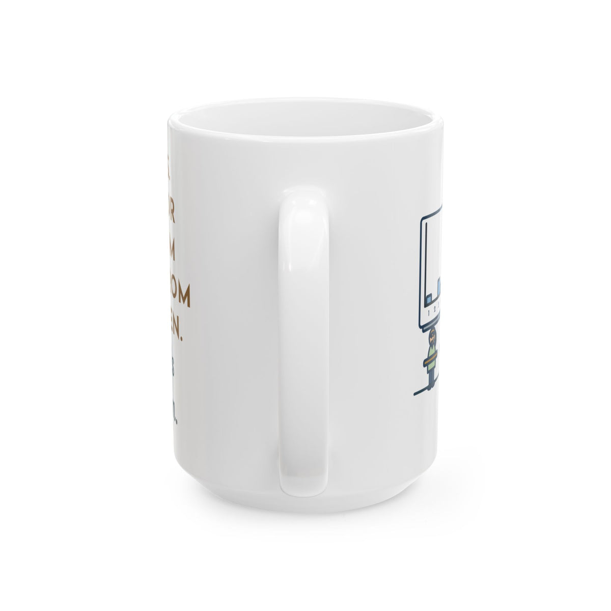 Large Statistics Teacher Mug 15oz - Random Numbers From One to Ten, Mostly Seven