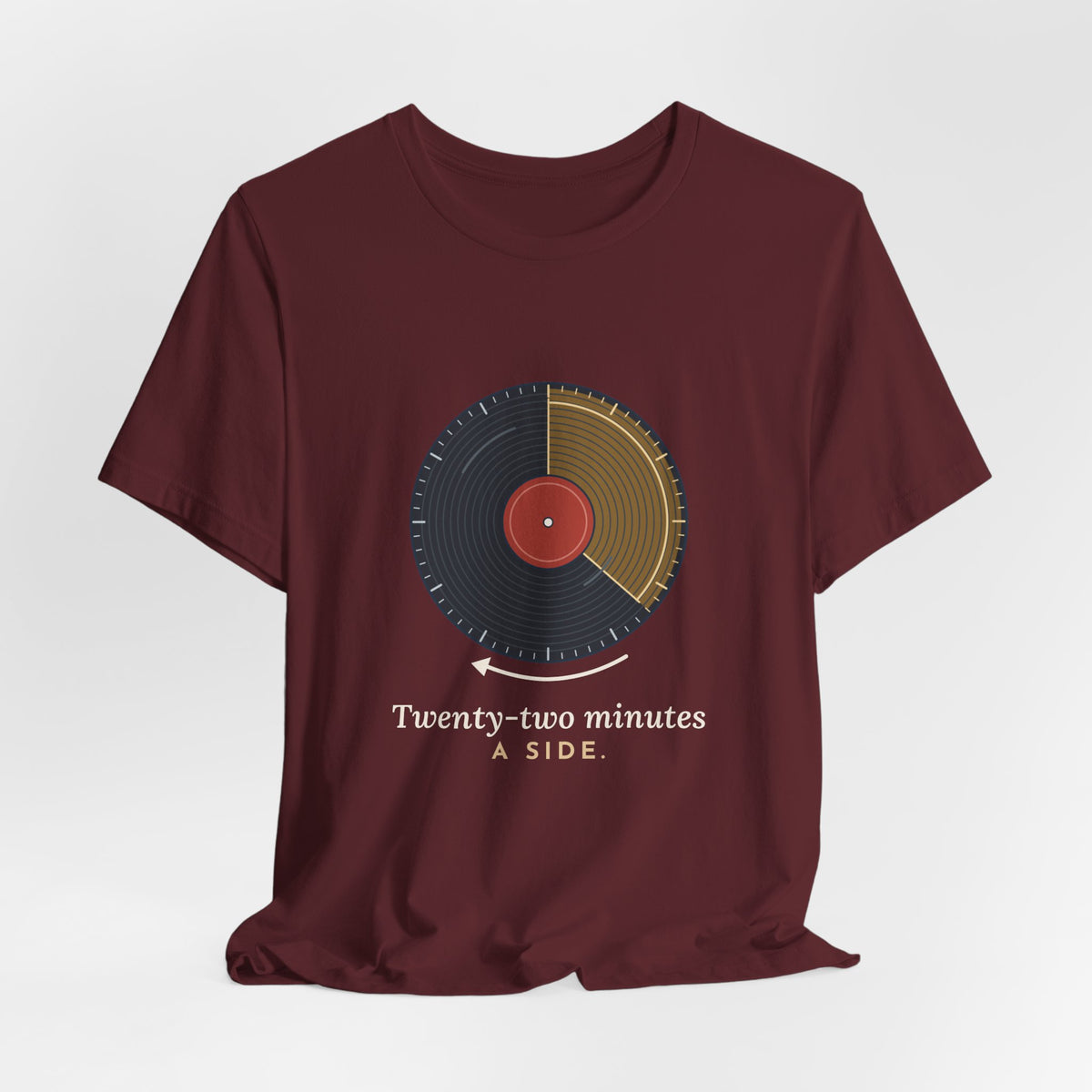 Vinyl Record T-Shirt - Twenty-Two Minutes a Side Record Collector Tee