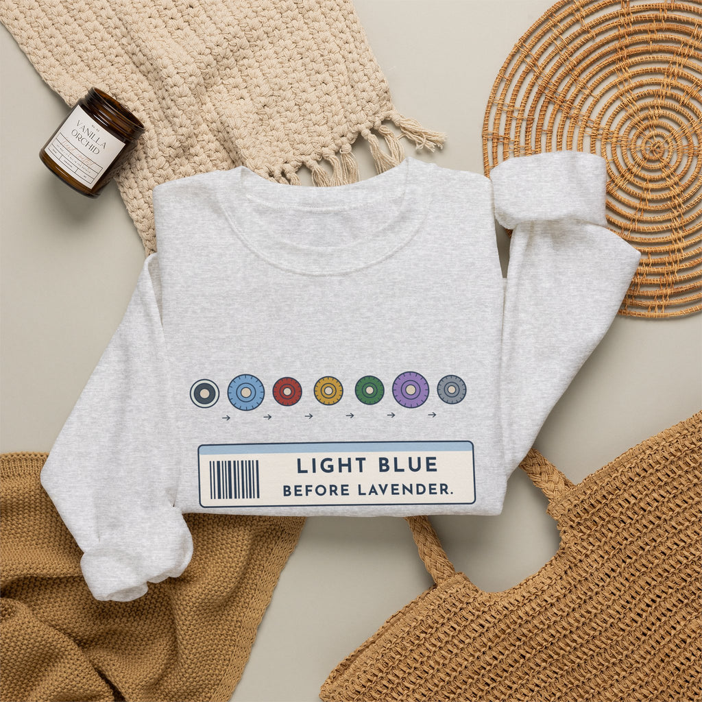 Phlebotomist Crewneck Sweatshirt - Light Blue Before Lavender Lab Gift